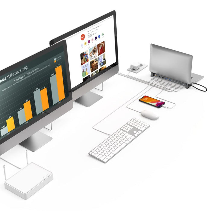 HAMA Docking station "Connect2Office Basic V2" USB-C, 9 in 1 for laptop