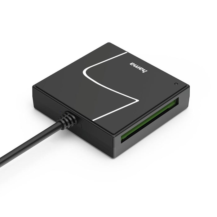 HAMA USB card reader, USB-A, with USB-C adapter, USB 3.2 Gen1, SD/micro-SD/CF/MS