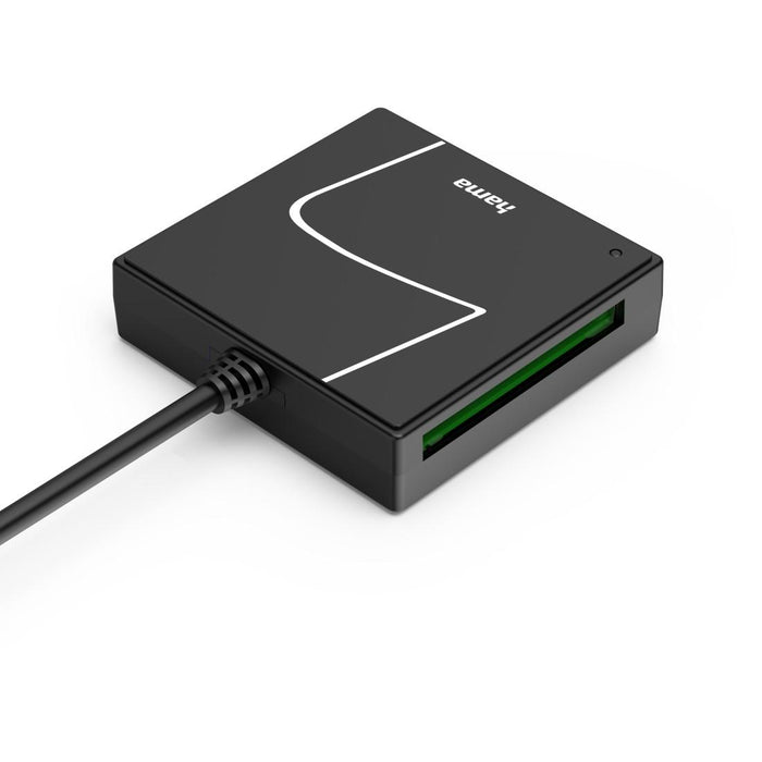 HAMA USB card reader, USB-A, with USB-C adapter, USB 3.2 Gen1, SD/micro-SD/CF/MS
