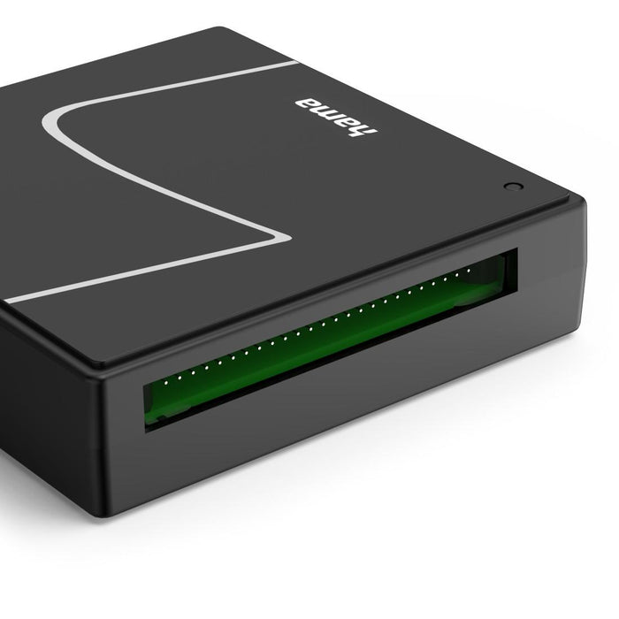 HAMA USB card reader, USB-A, with USB-C adapter, USB 3.2 Gen1, SD/micro-SD/CF/MS