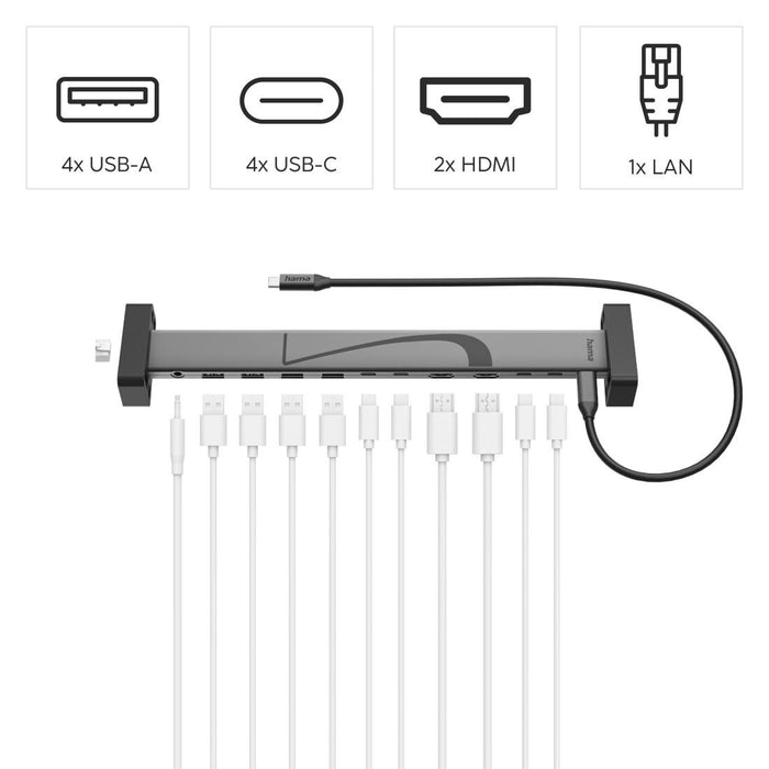 HAMA Docking station "Connect2Office Work" USB-C, 12 ports
