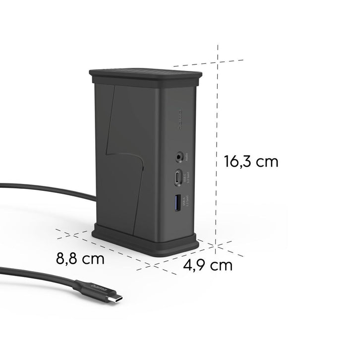 HAMA Docking station USB-C "Connect2Office Black", 9 ports, 2x HDMI™, USB-A, USB-C, LAN