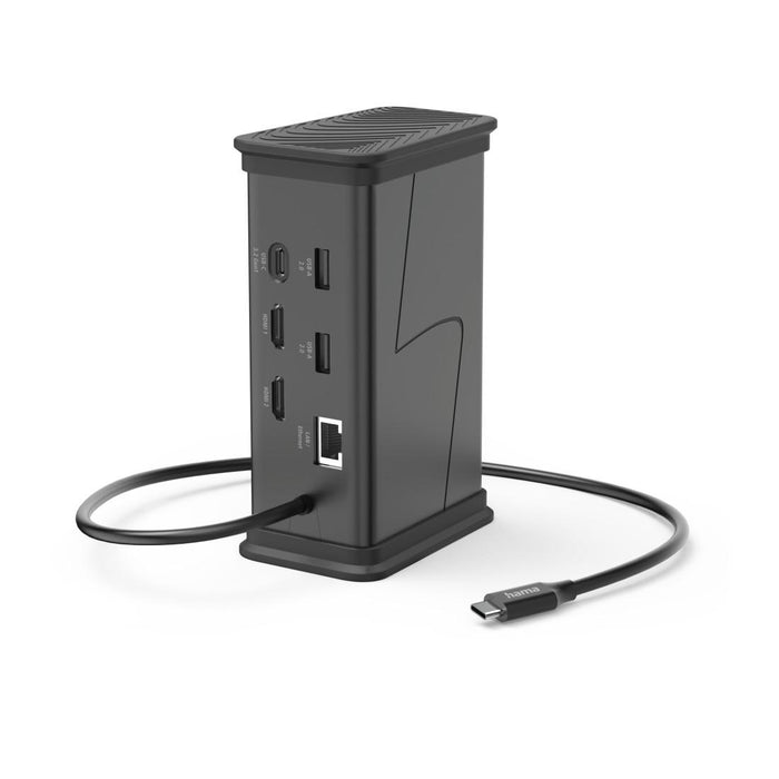 HAMA Docking station USB-C "Connect2Office Black", 9 ports, 2x HDMI™, USB-A, USB-C, LAN