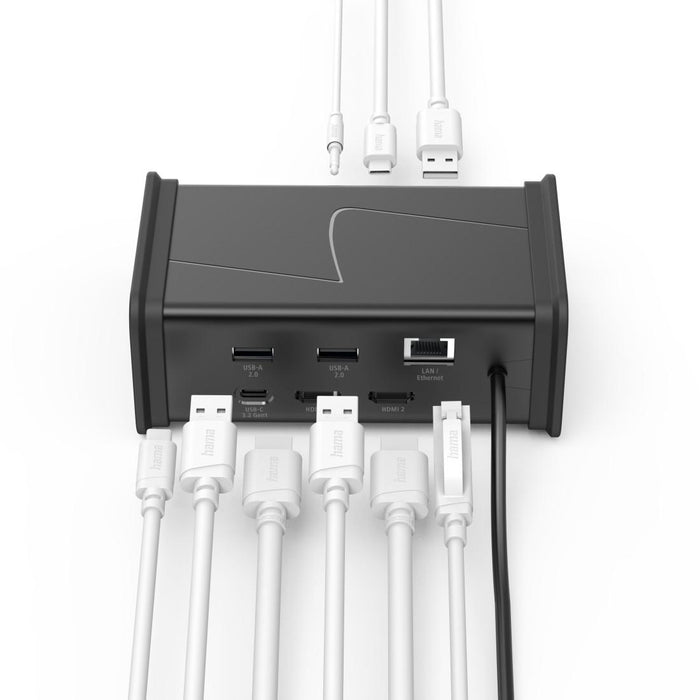 HAMA Docking station USB-C "Connect2Office Black", 9 ports, 2x HDMI™, USB-A, USB-C, LAN