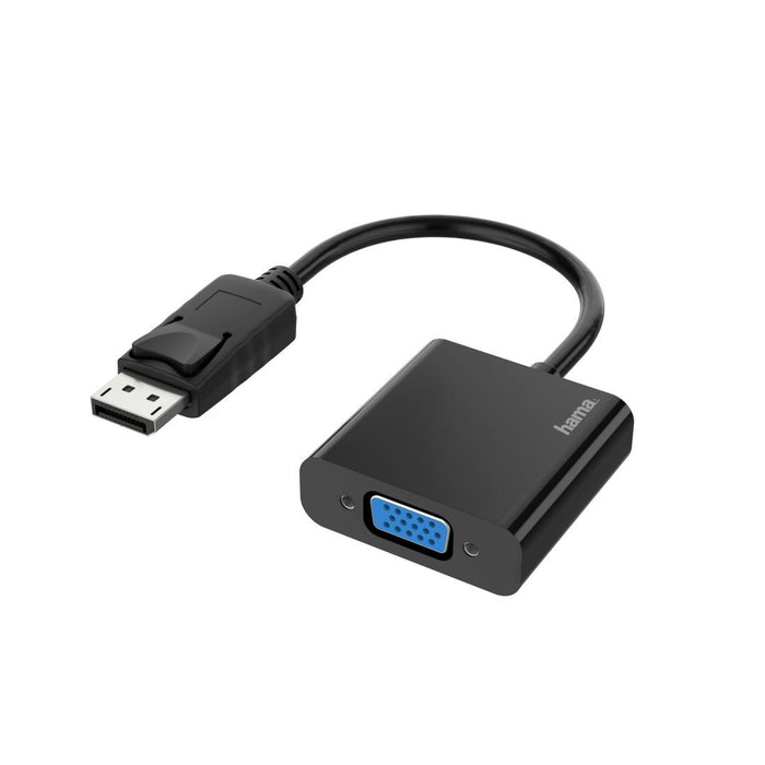 HAMA adapter, DisplayPort male - VGA female, Full-HD 1080p, Black