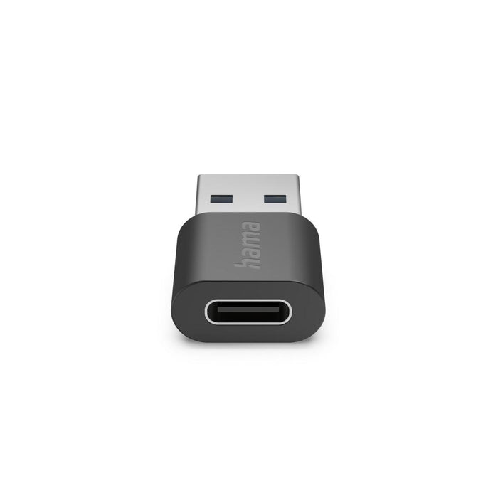 Adapter HAMA USB-A male - USB-C female, USB 3.2 Gen 2, 10 Gbit/s, Black