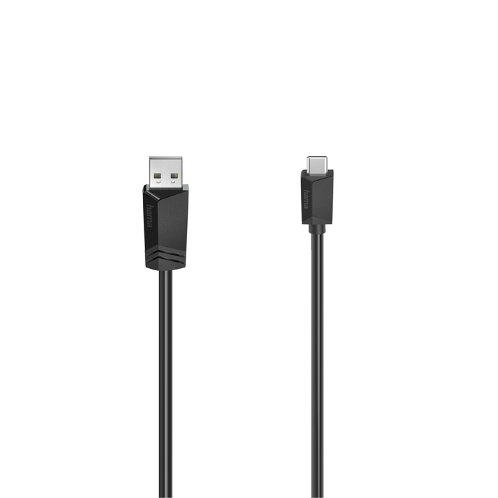 Cable HAMA USB-C male - USB 2.0 A male, 480Mbit/s, 0.75 m, Black