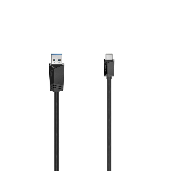 Cable HAMA USB-C male-USB-A male, USB 3.2 Gen 1, 5Gbit/s, 0.75 m., Black