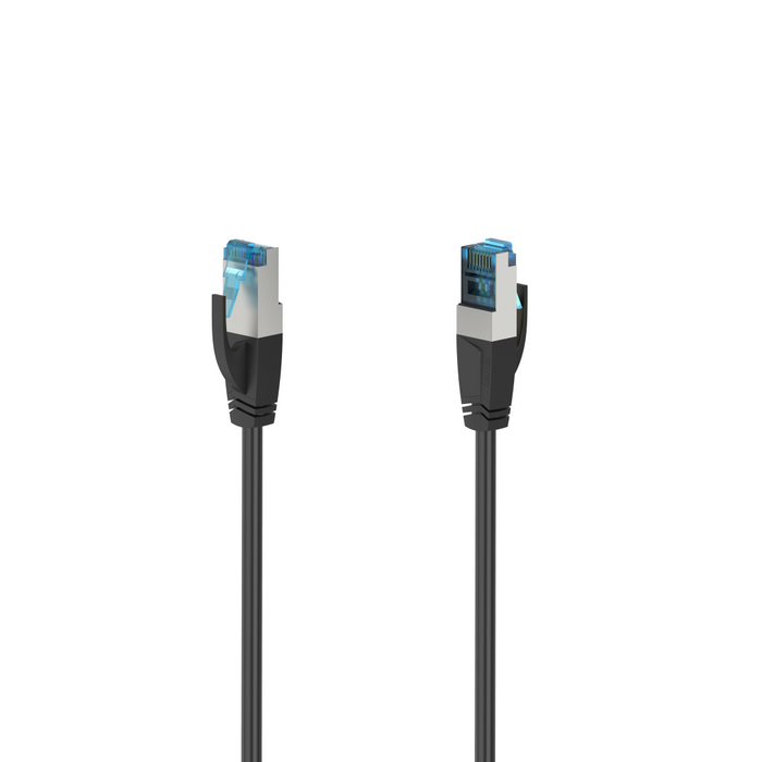 Network patch cable HAMA S/FTP, CAT 6a, RJ-45 - RJ-45, 10Gbit/s, 3.0 m, Black