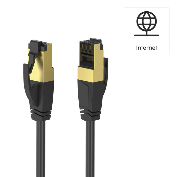 HAMA Network patch cable, CAT 8, 40 Gbit/s, S/FTP, shielded, halogen-free, 0.50 m