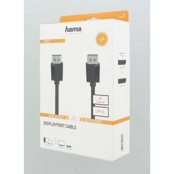 Cable HAMA 200697, DisplayPort male - DisplayPort male, 3 m, Ultra-HD 4K, Double-shielded, Black