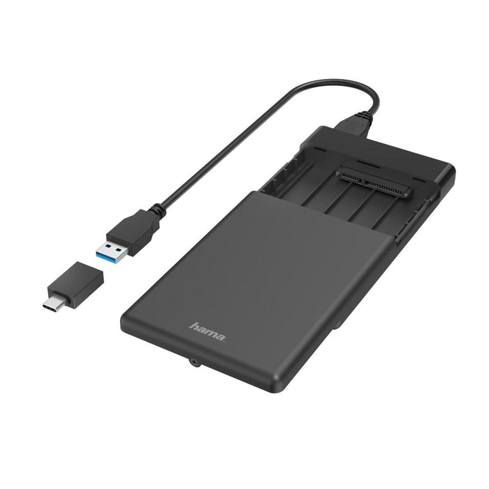 HAMA hard disk drawer, 2.5", SSD, HDD, USB 3.2 Gen 1, SATA III, Black