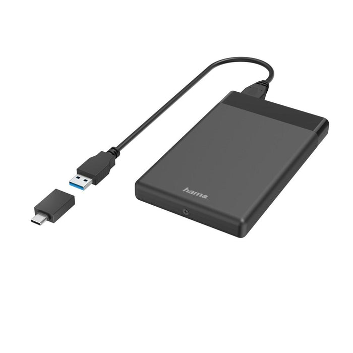 HAMA hard disk drawer, 2.5", SSD, HDD, USB 3.2 Gen 1, SATA III, Black