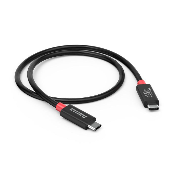 HAMA Cable USB-C, E-Marker, USB4 Gen2, 20 Gbit/s, 5 A, 240 W, 200788