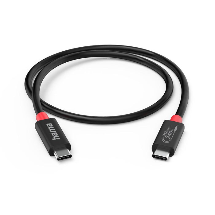 HAMA Cable USB-C, E-Marker, USB4 Gen2, 20 Gbit/s, 5 A, 240 W, 200788
