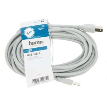 Cable HAMA 200902 USB-A male - USB-B male, 5 m, Standard
