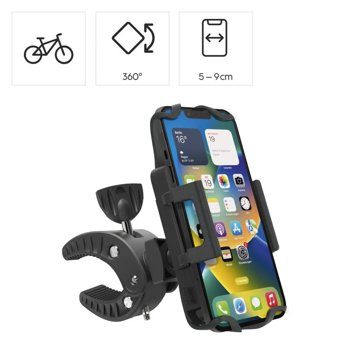HAMA Bicycle Mobile Phone Holder, "Strong", 360 Degree Rotating
