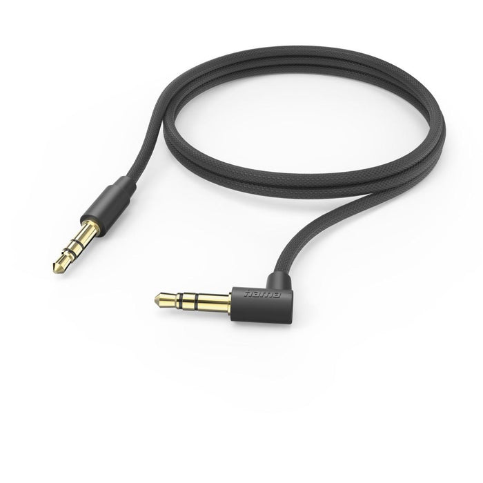 HAMA Aux audio cable, 3.5 mm jack - 3.5 mm jack, angled 90°, 1m