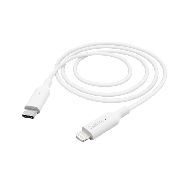 Charging/Data cable HAMA, USB-C - Type-C/Lightning, 1m, white