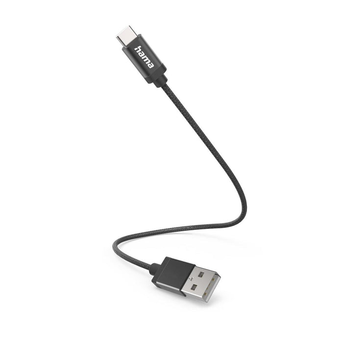 HAMA Charging cable, USB-C -USB A, 0.2m, black