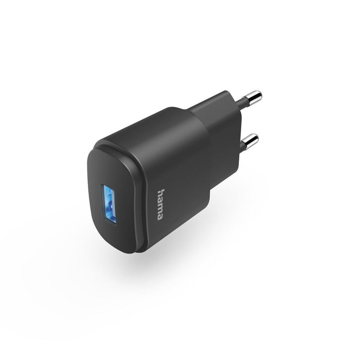 Hama network charger, USB-A, 6 W, Black