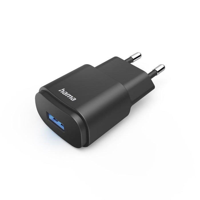 Hama network charger, USB-A, 6 W, Black