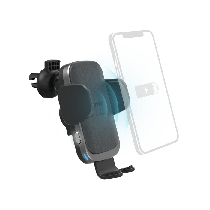 Wireless charger and car stand HAMA FC10 Motion, 10W, Qi, Black
