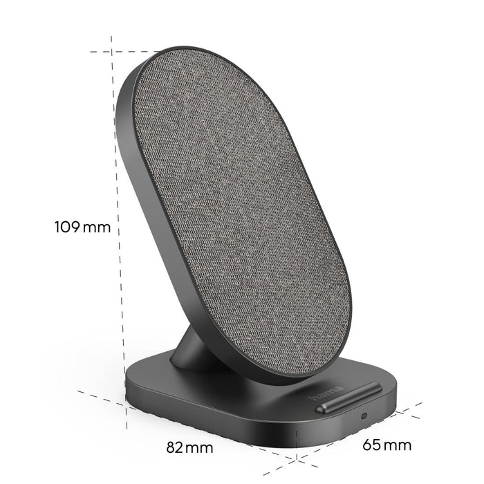 HAMA Wireless charger "QI-FC10S-Fab", 10 W, 201685