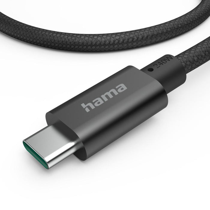 Hama charging cable, USB-C - USB-C, 240 W, USB 3.2 Gen1, 201702