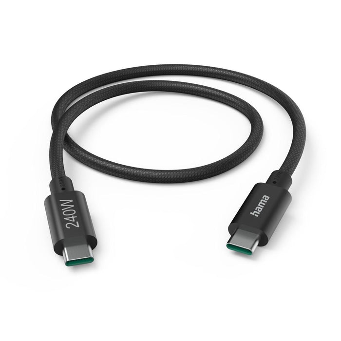 Hama charging cable, USB-C - USB-C, 240 W, USB 3.2 Gen1, 201702