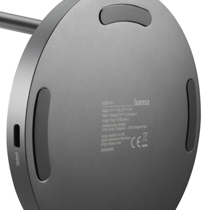 HAMA Wireless Charging Station Qi2, 15W, black