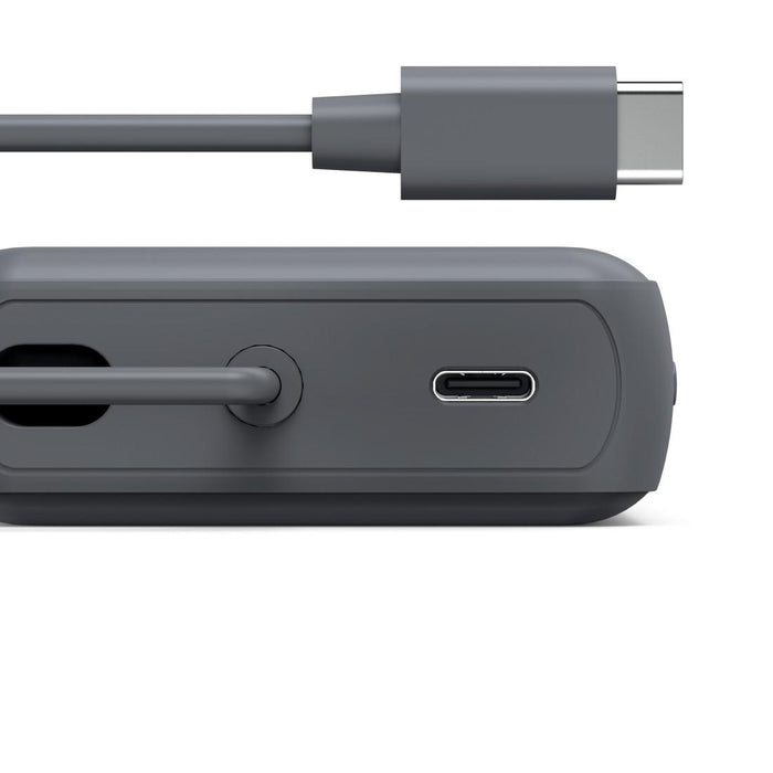 HAMA External battery "Travel" with cable, 10000mAh, 2 outputs: 2x USB-C, anthracite