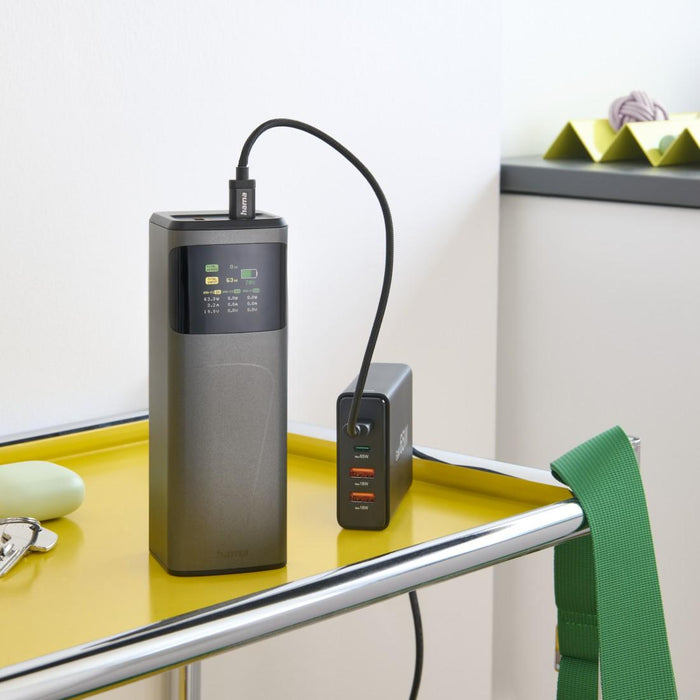 HAMA External battery "High Power", 200 W, 24000 mAh, 2x USB-C, USB-A, fast charging