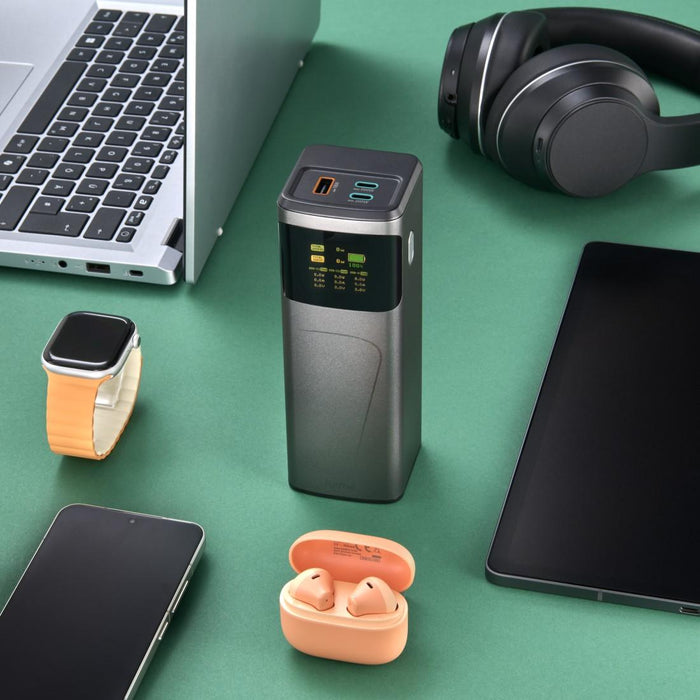 HAMA External battery "High Power", 200 W, 24000 mAh, 2x USB-C, USB-A, fast charging