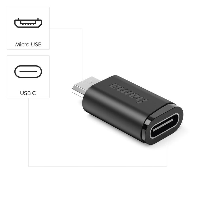 HAMA Adapter 90°C USB-C - Micro-USB, 3 pcs. in a set