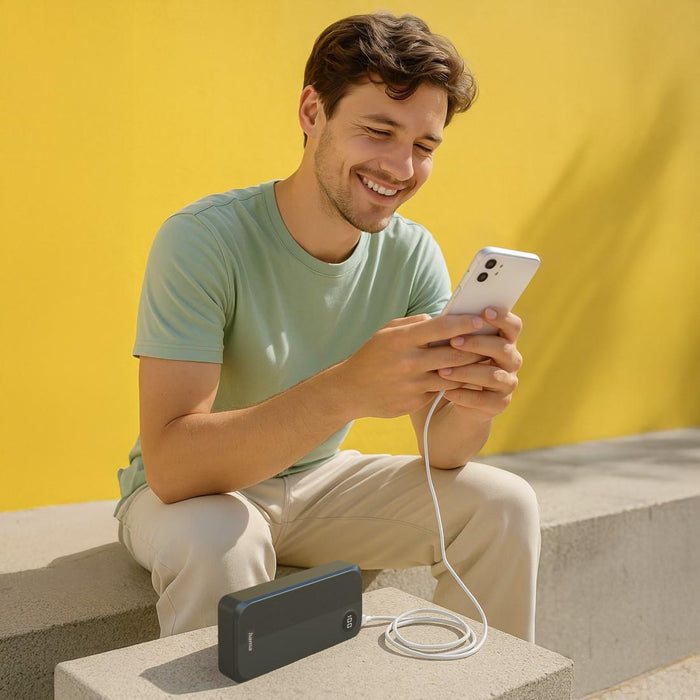 HAMA External battery 20000 mAh, 3 outputs: 2 x USB-C, 1 x USB-A, black