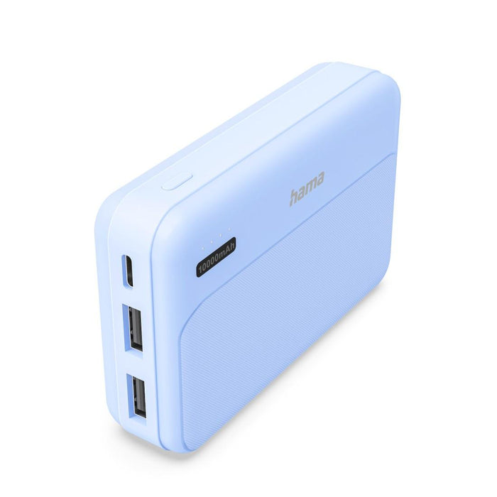 HAMA External battery "Pocket 10", 10000 mAh, Outputs: 2x USB-A, blue