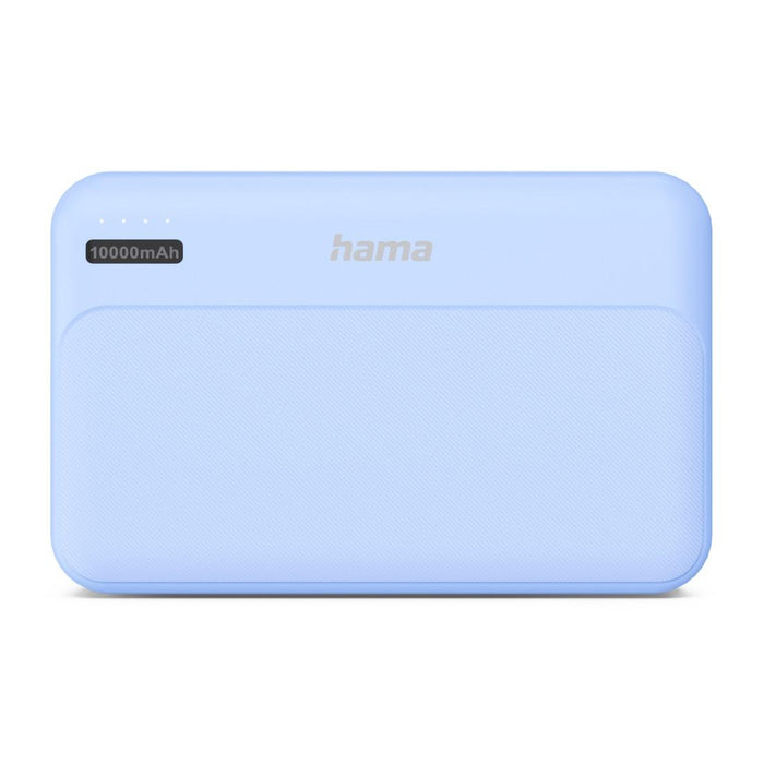 HAMA External battery "Pocket 10", 10000 mAh, Outputs: 2x USB-A, blue