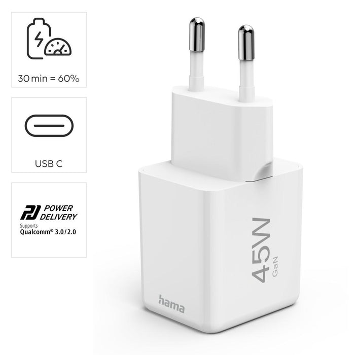 HAMA Fast Super Mini GaN Charger, 45W, 201983