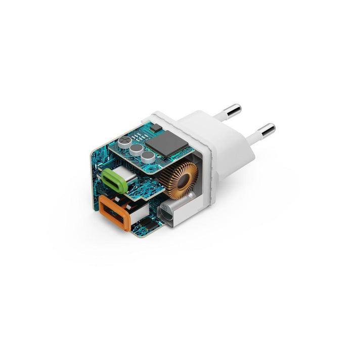 HAMA Fast mini charger 1x USB-C, 1x USB-A, PD, 20 W, white