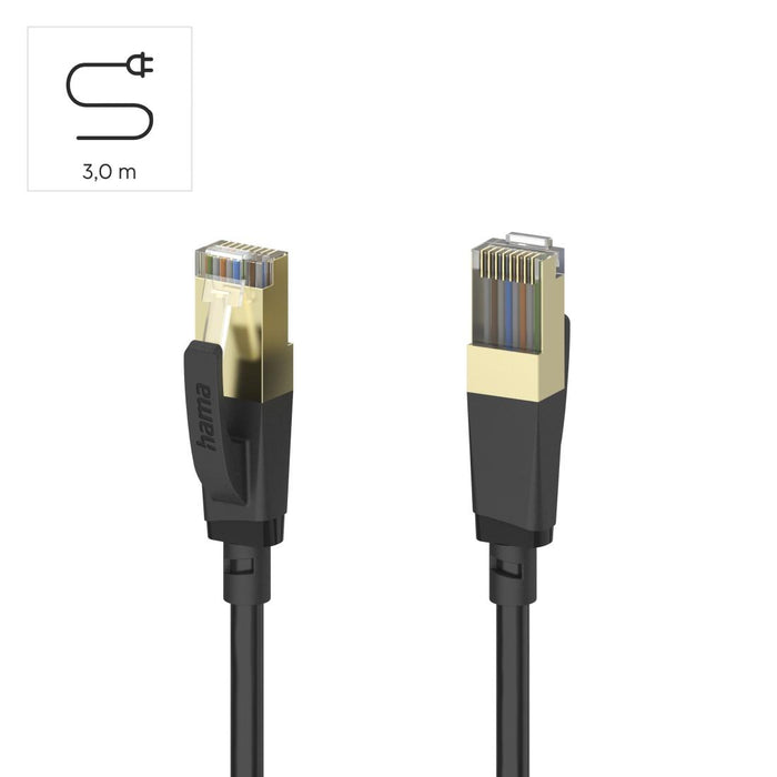 Network patch cable cat.8 S/FTP, 40Gbit/s, shielded, 3m