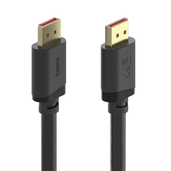 HAMA Cable DisplayPort, DP 2.1, Ultra-HD 16K, 80 Gbit/s, 2 m