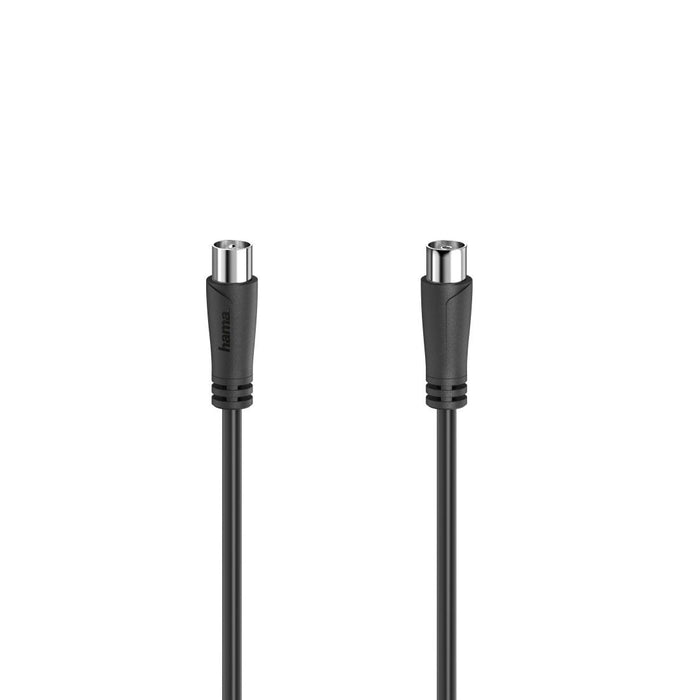 HAMA antenna cable, Coaxial male - Coaxial female, 1.5m, 90dB, Black
