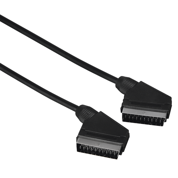 Video cable HAMA, Scart male - Scart male, 1.5m, Black