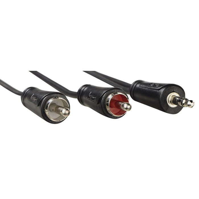 HAMA Audio Cable, 3.5 mm Jack Male - 2 x RCA Male, 1.5 m, Stereo, Black