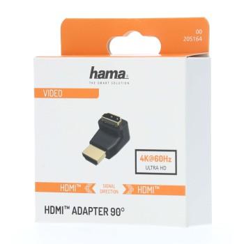 Adapter HAMA 205164, HDMI male - HDMI female, 90°, Black