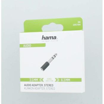 HAMA adapter, 3.5mm female jack - 6.3mm male jack