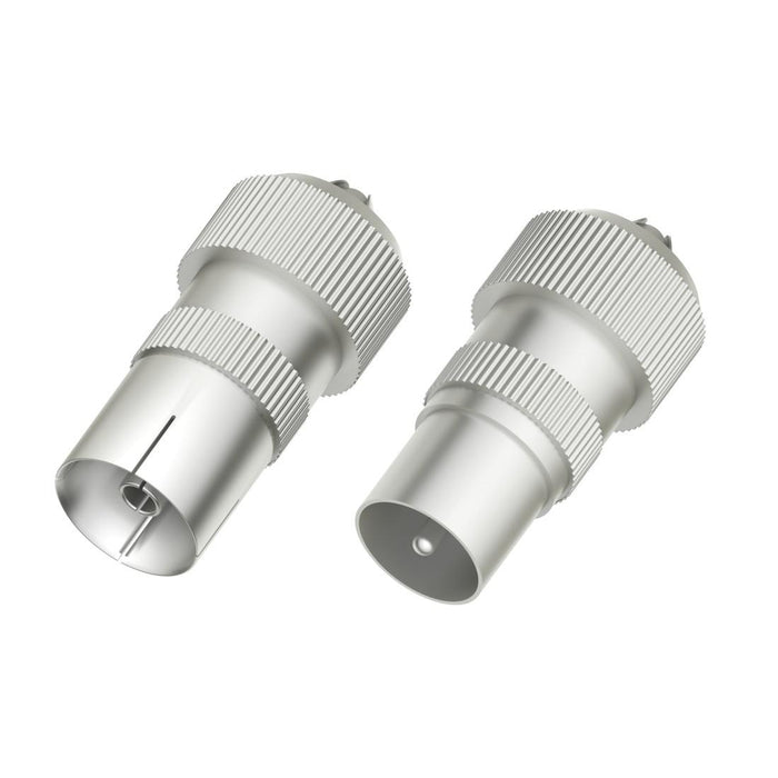 HAMA Coaxial set, male-female, screw attachment, metal