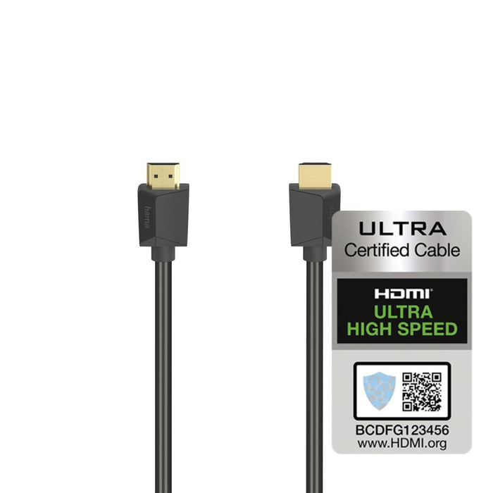 Cable HAMA High Speed, HDMI male - HDMI male, 8K, 48GB/s, Ethernet, 1 m, Posl. connectors, Black
