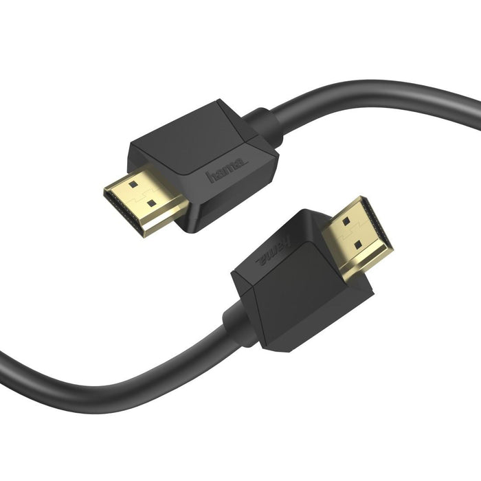 Cable HAMA High Speed, HDMI male - HDMI male, 8K, 48GB/s, Ethernet, 2 m, Posl. connectors, Black